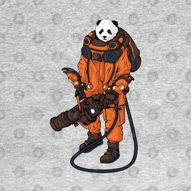 Panda astronaut illustration by Mako Design 